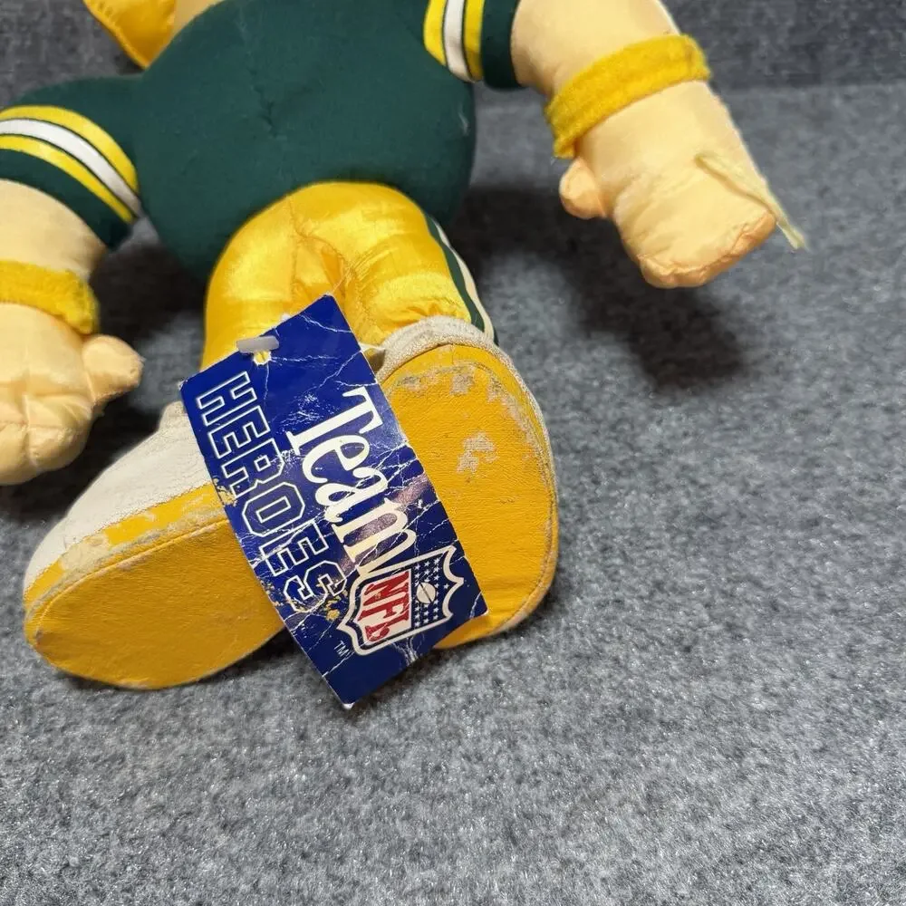 Vintage 1995 STUFFINS NFL GREEN BAY PACKERS 12” Cheesehead Plush W/Tag Mascot